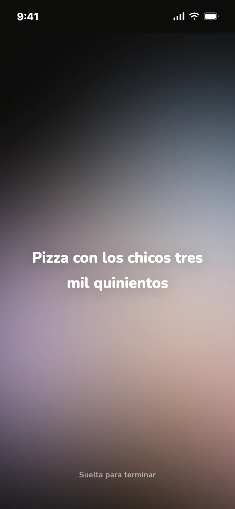 Finnex escuchando un gasto dictado en voz alta